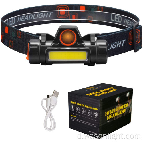 Headlamp LED Magnetic USB Headlight Isi Ulang